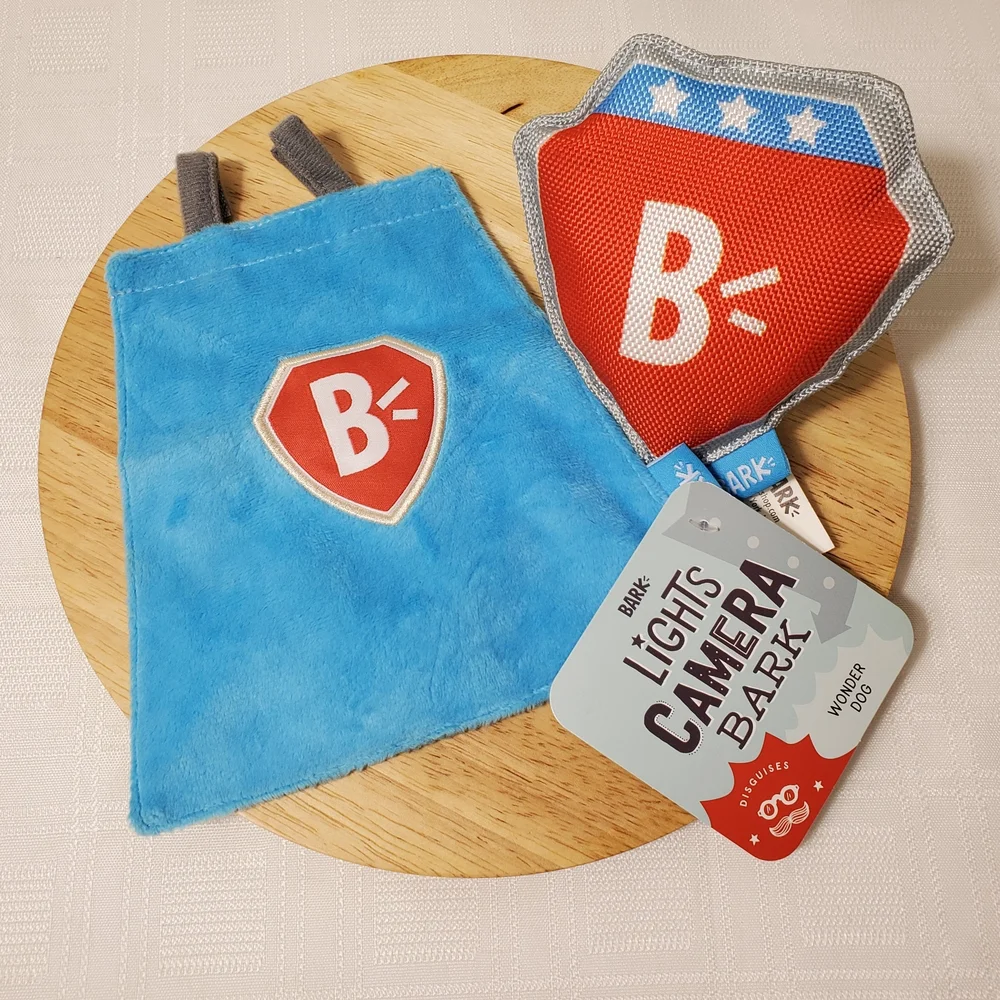 BarkBox Dog Toys Superhero Pet Wonder Dog Pets Toy Set 2-piece Plush Bundle NWT
